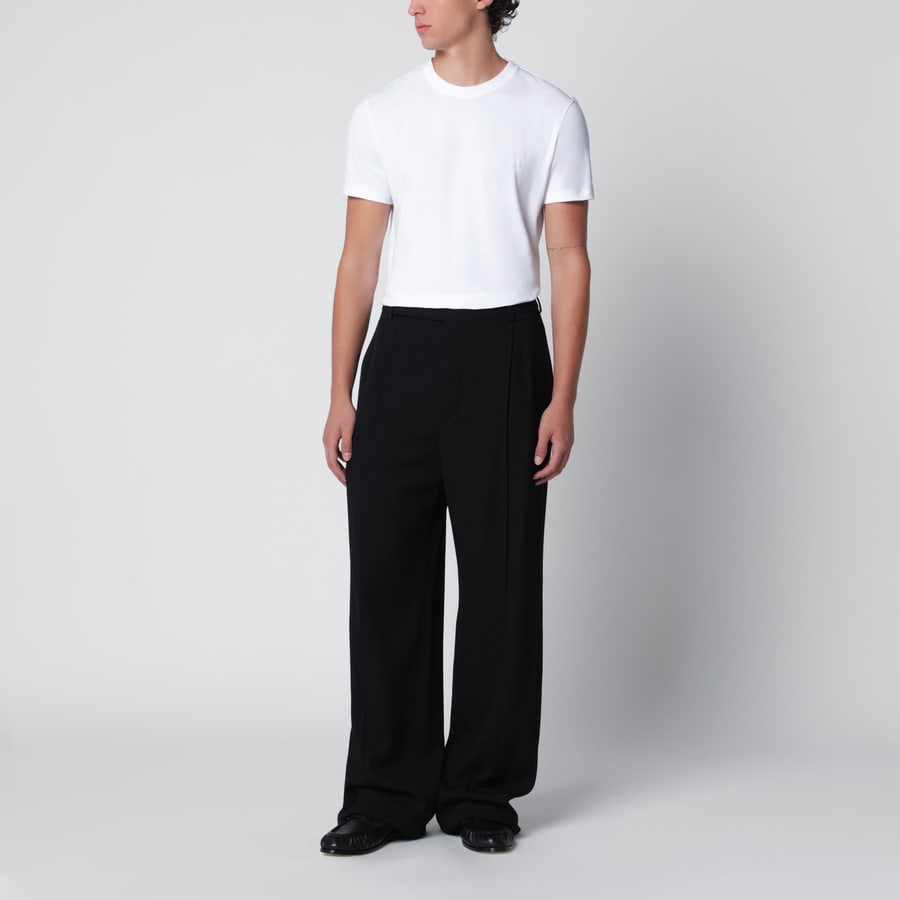 Saint Laurent T-shirt Cassandre bianca in cotone, view 2