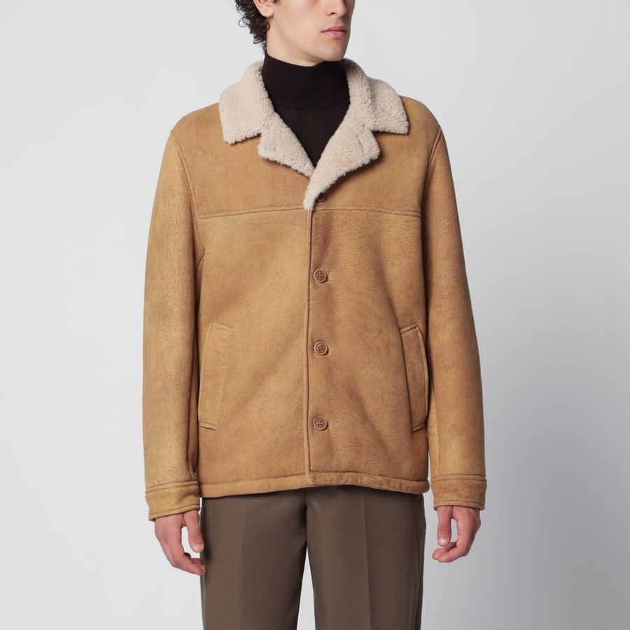 SALVATORE SANTORO Giacca in pelle color caramello