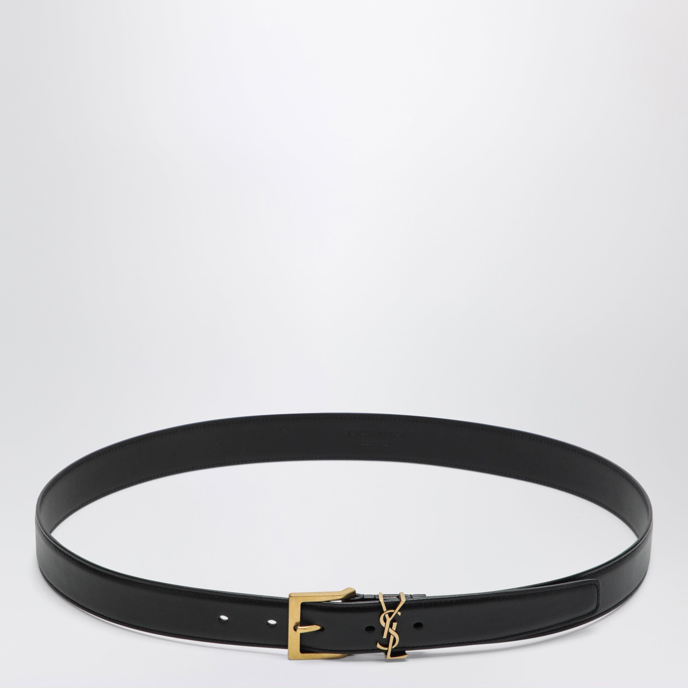 Saint Laurent Cintura CASSANDRE VADIM nera in pelle liscia