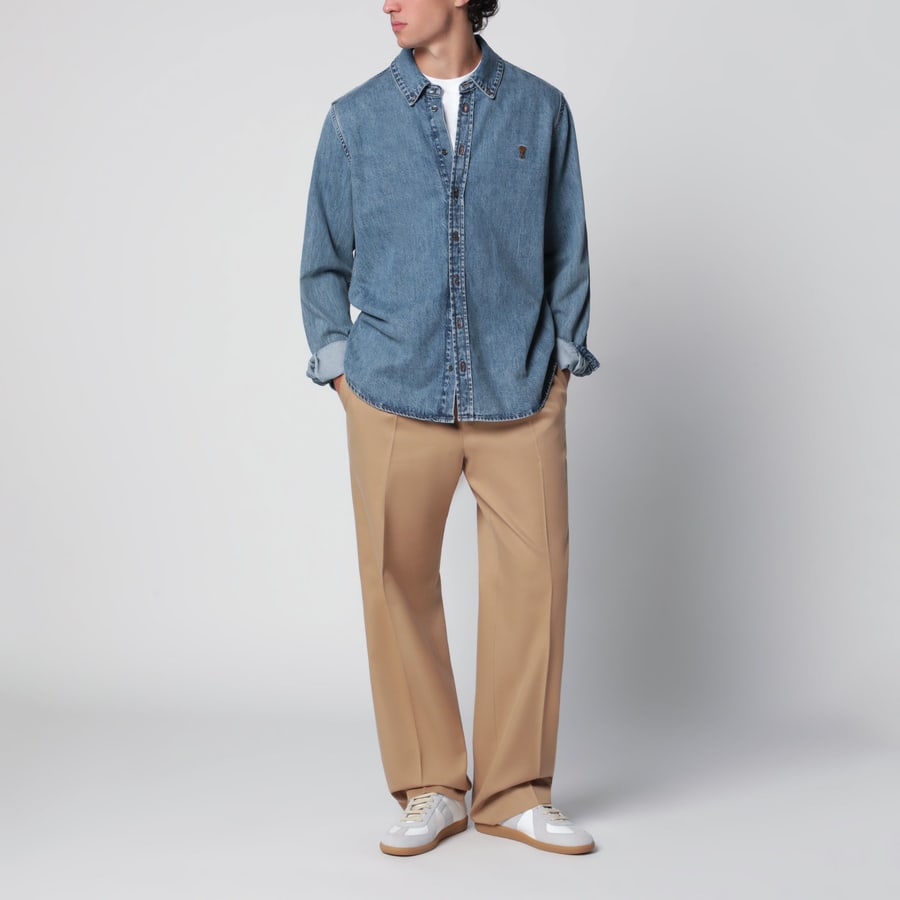 AMI Paris Camicia Ami De Coeur used blue in denim, view 2