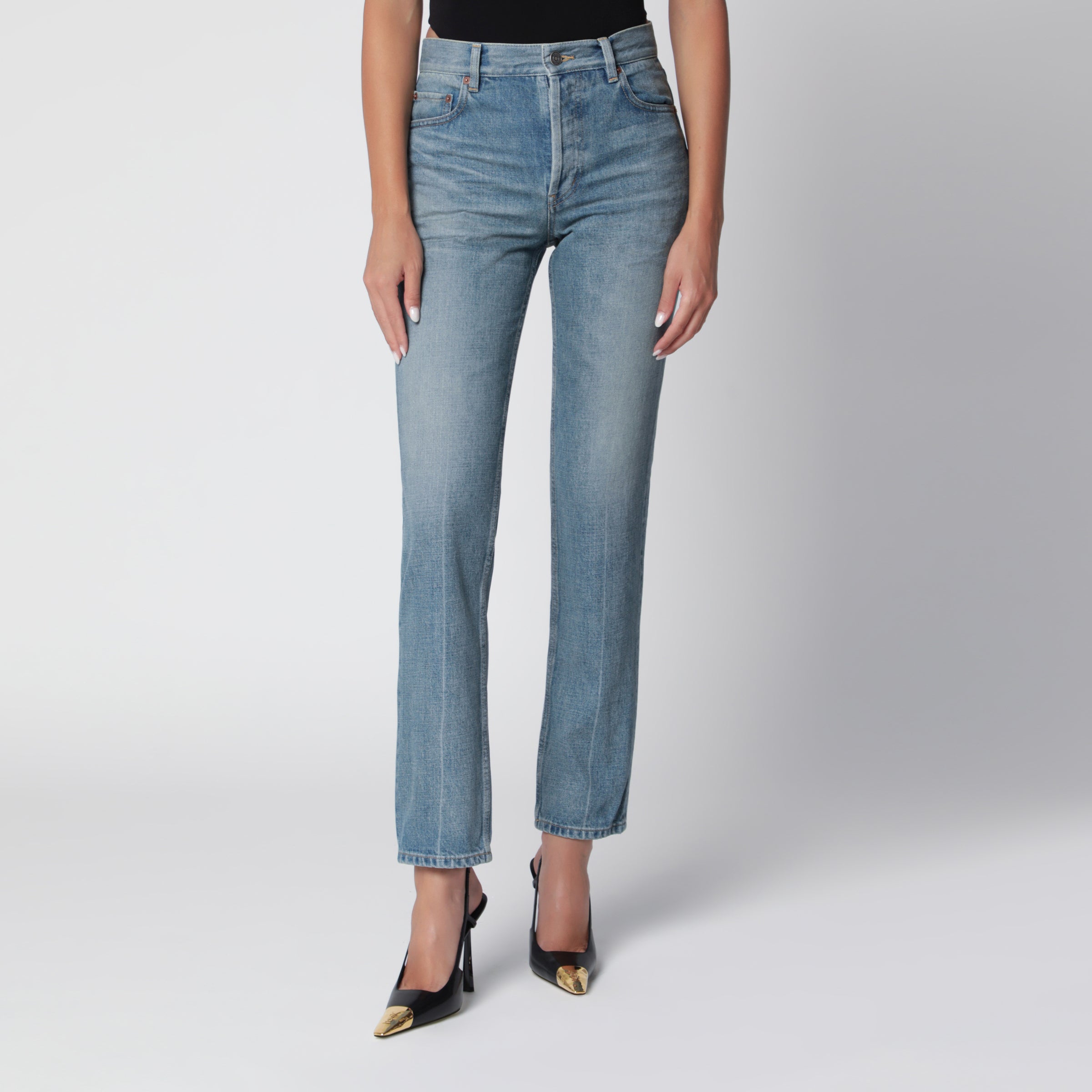 Saint Laurent Jeans dritti blu in denim