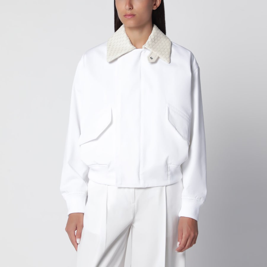 Bottega Veneta Giacca bianca in cotone