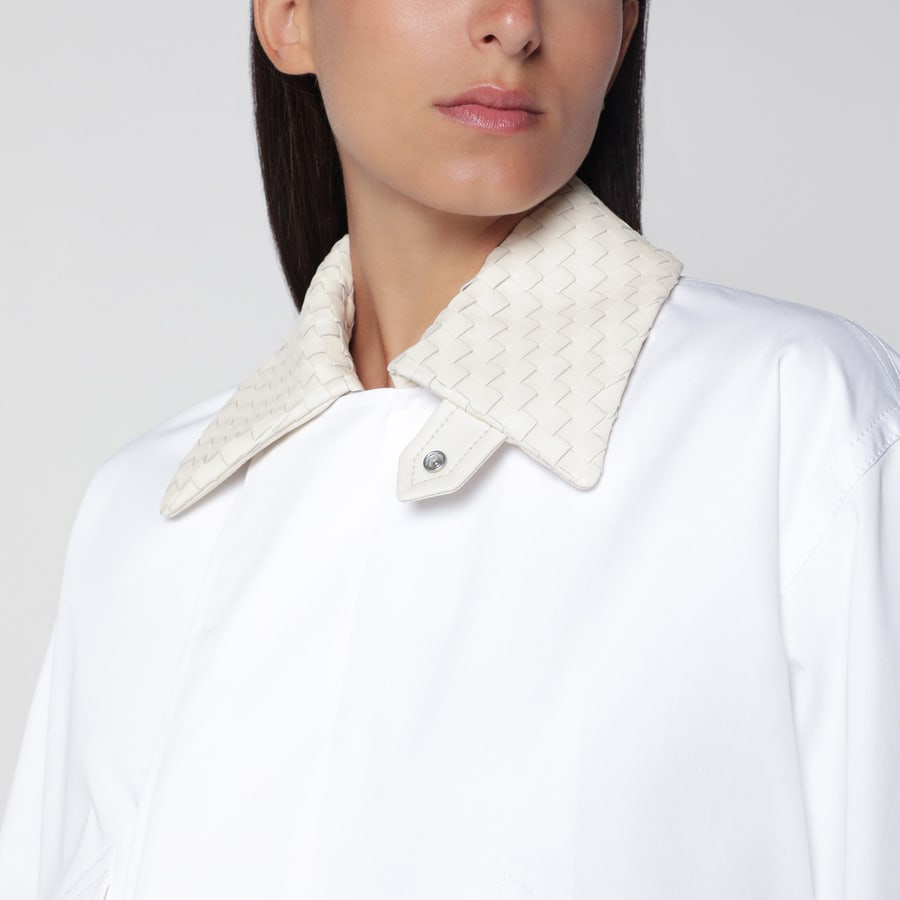 Bottega Veneta Giacca bianca in cotone, view 4