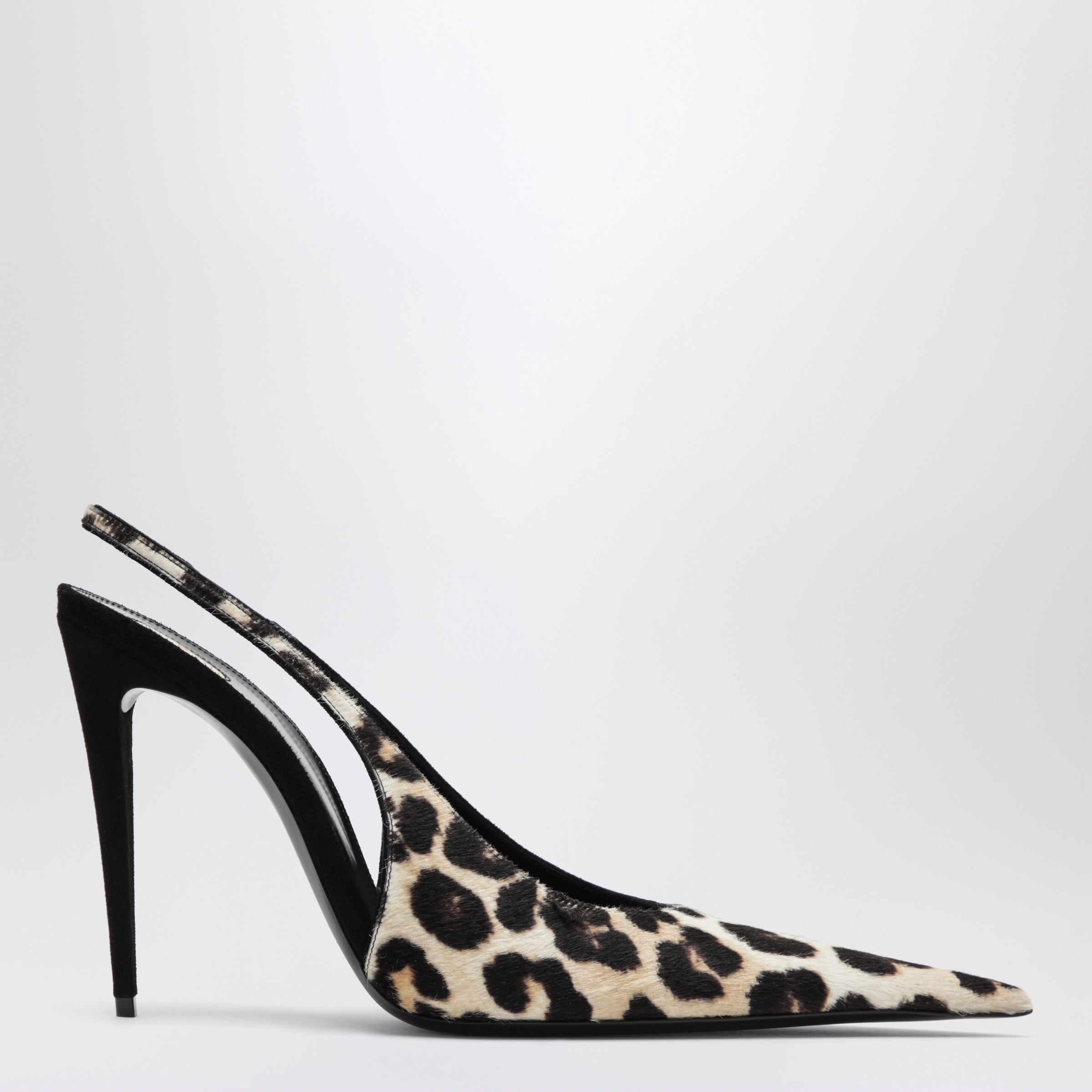 Saint Laurent Décolleté Guermantes leopardate in pelle