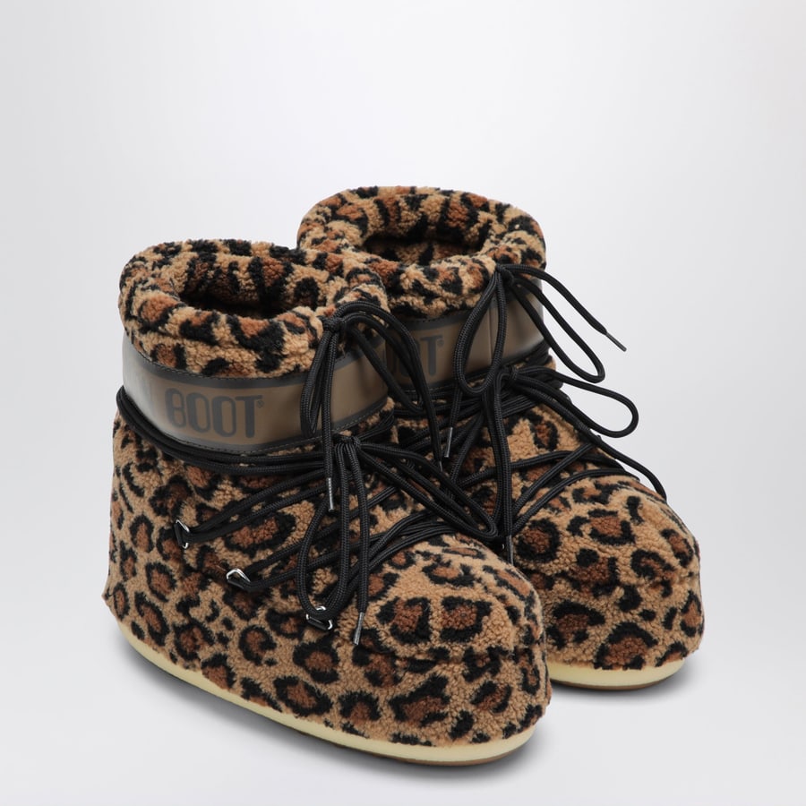 MOON BOOT Stivali Icon Low Fleece Leopard, view 2