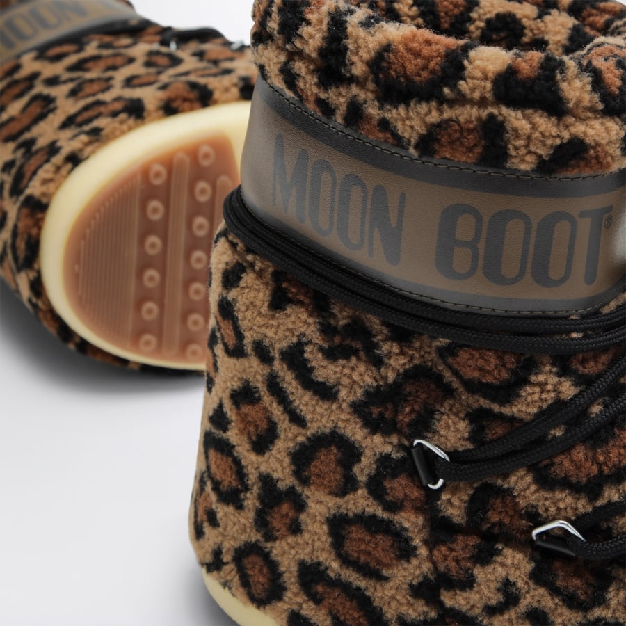 MOON BOOT Stivali Icon Low Fleece Leopard, view 5