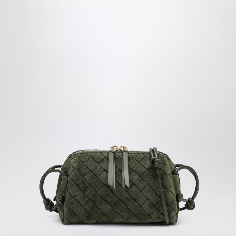 Bottega Veneta Pochette Concert intrecciata in pelle verde