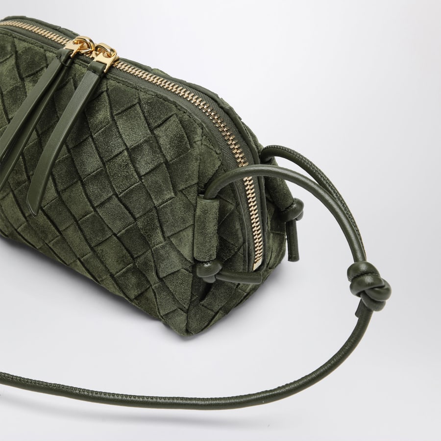 Bottega Veneta Pochette Concert intrecciata in pelle verde, view 6