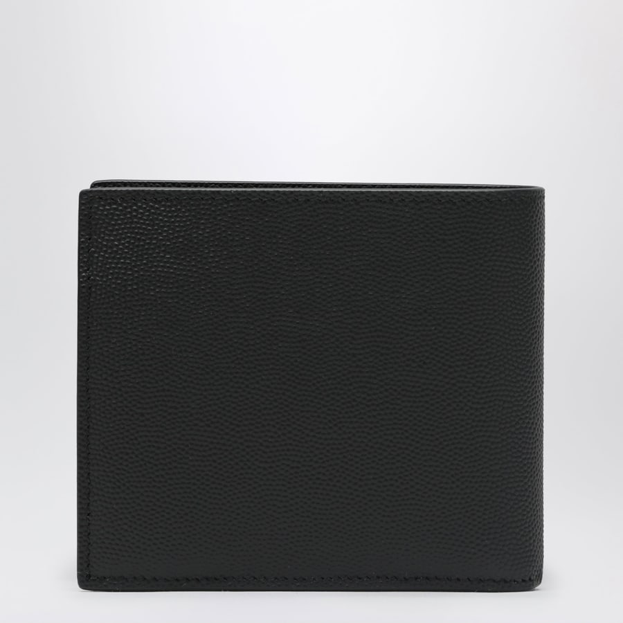Saint Laurent Portafoglio East/West nero in pelle grain de poudre, view 2