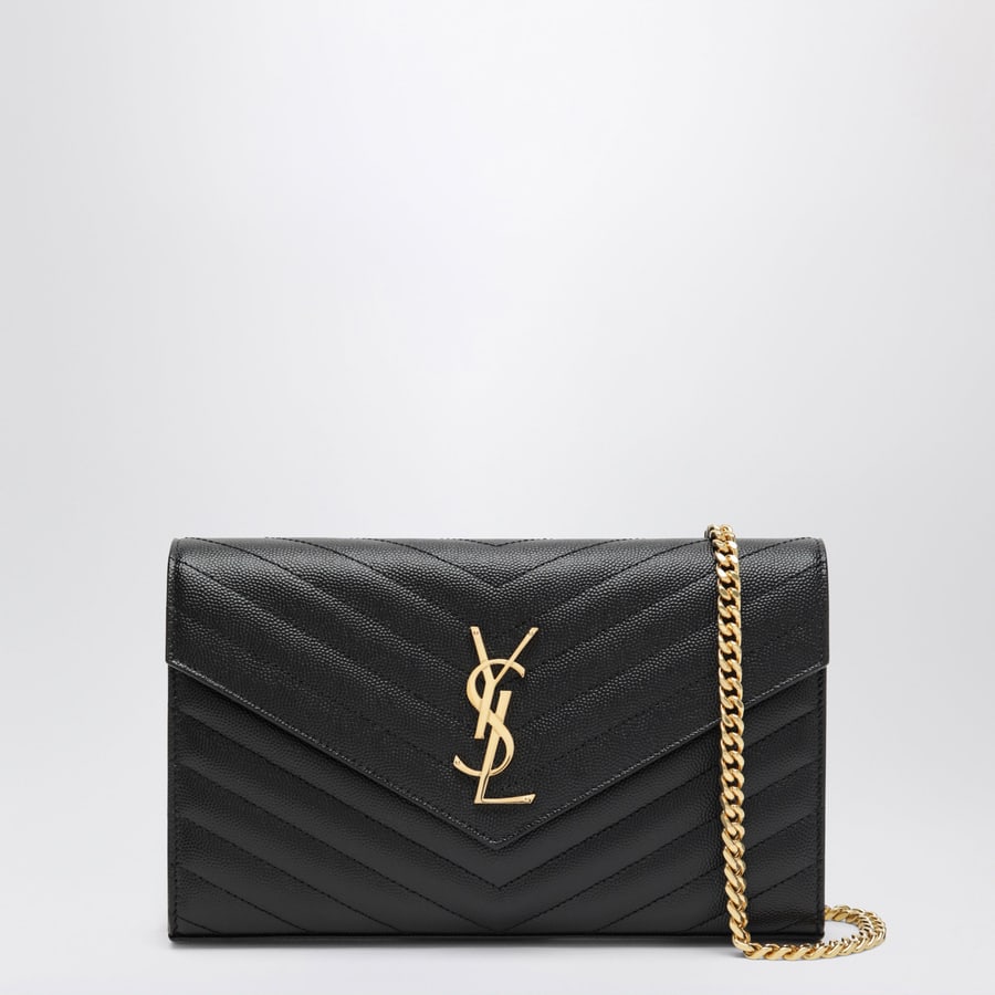 Saint Laurent Pochette con catena Cassandre nera