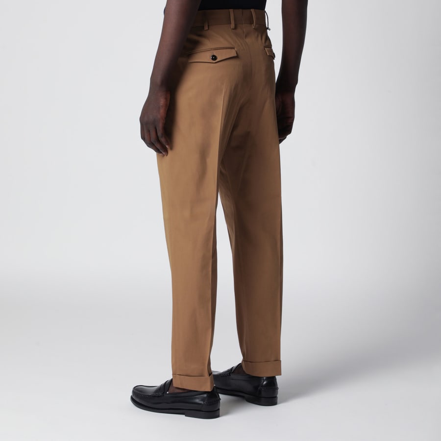 PT Torino Pantalone color biscotto in cotone, view 4