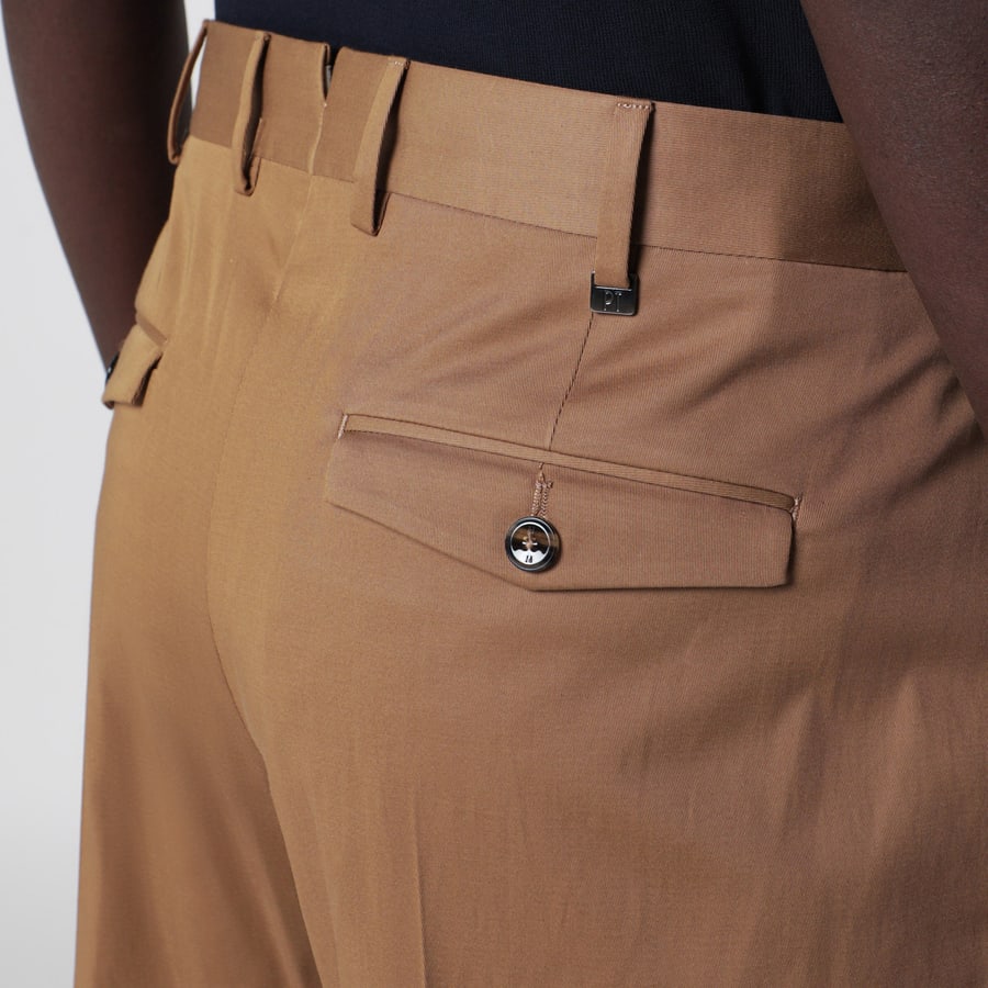 PT Torino Pantalone color biscotto in cotone, view 5