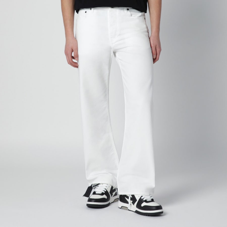 Off-White Pantaloni bianchi con logo