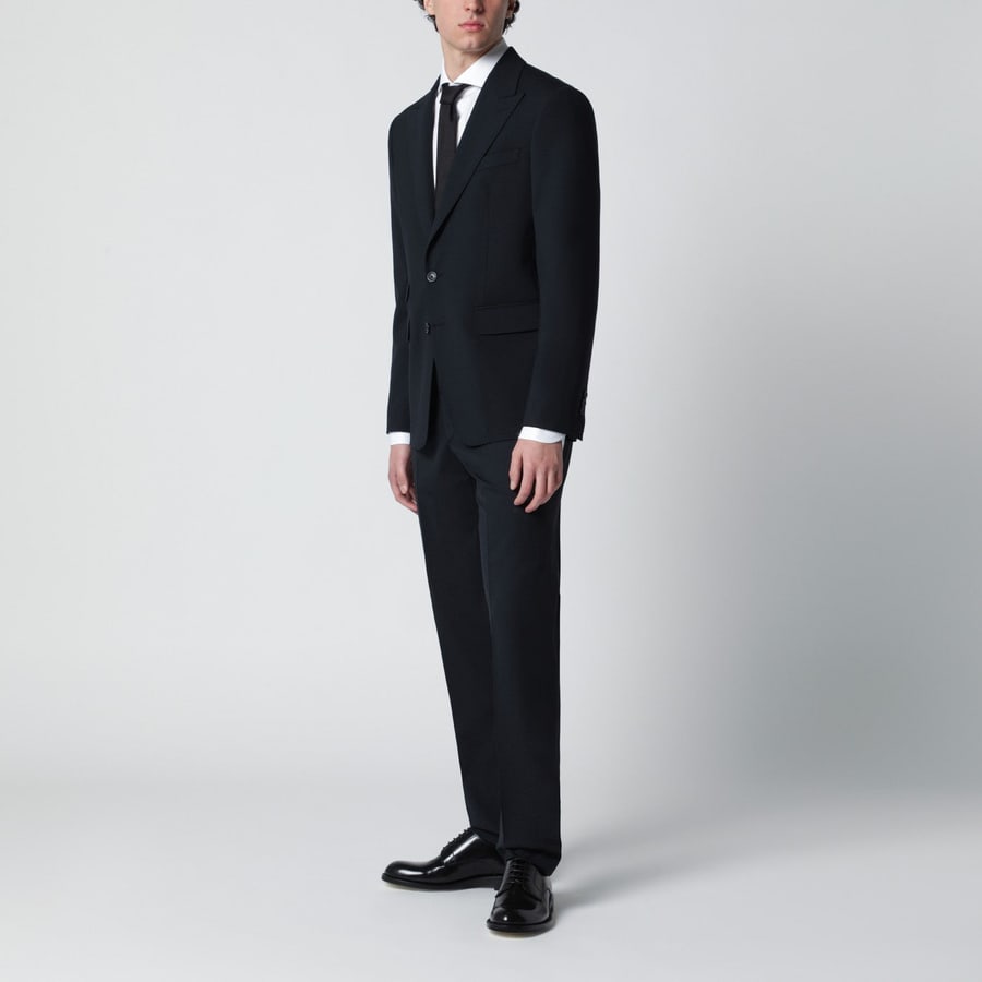 Dsquared2 Abito monopetto blu navy in misto lana