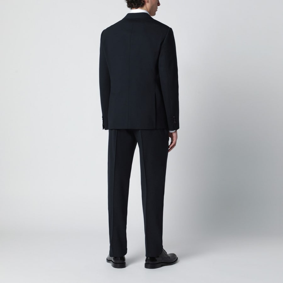Dsquared2 Abito monopetto blu navy in misto lana, view 3