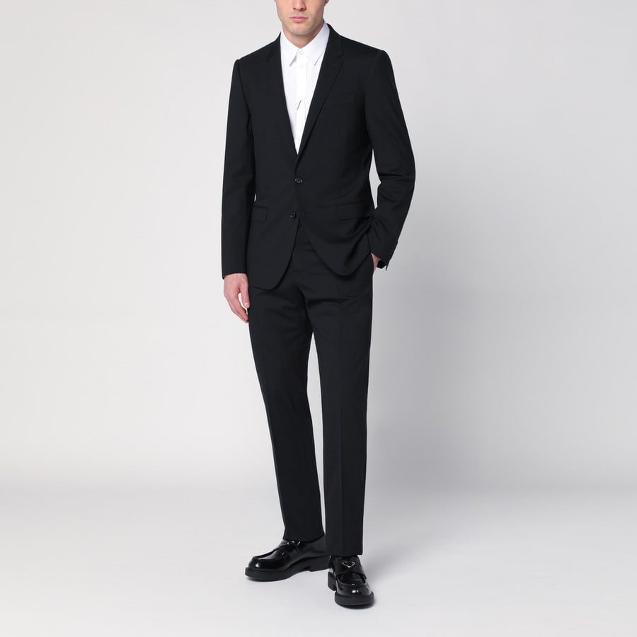 Dolce & Gabbana Abito monopetto nero in lana vergine, view 2