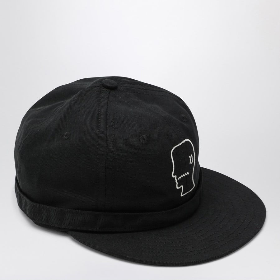 BRAIN DEAD Cappello da baseball nero in cotone, view 2