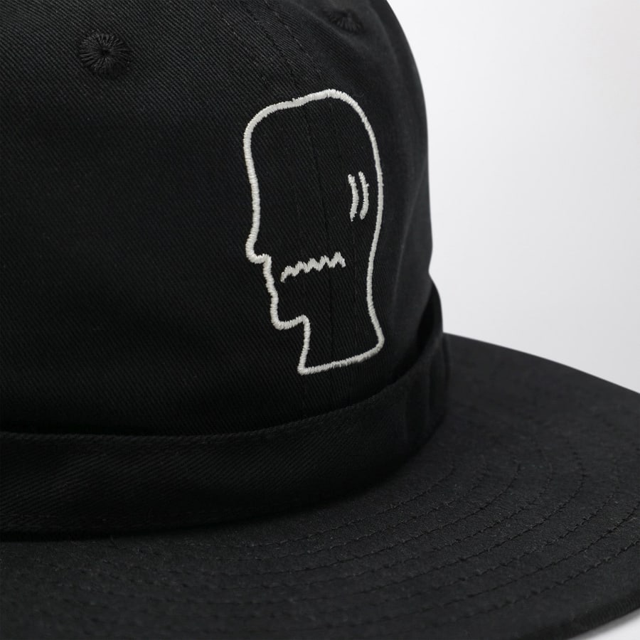 BRAIN DEAD Cappello da baseball nero in cotone, view 4