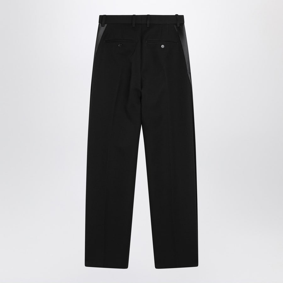 PHOEBE PHILO Pantaloni in cashmere e seta neri, view 2