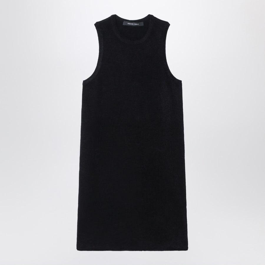 PHOEBE PHILO Canotta in ciniglia nera