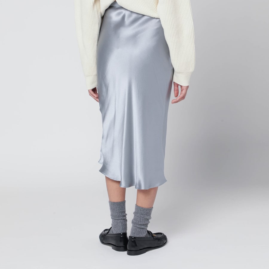 Anine Bing Gonna midi in seta blu pastello, view 4