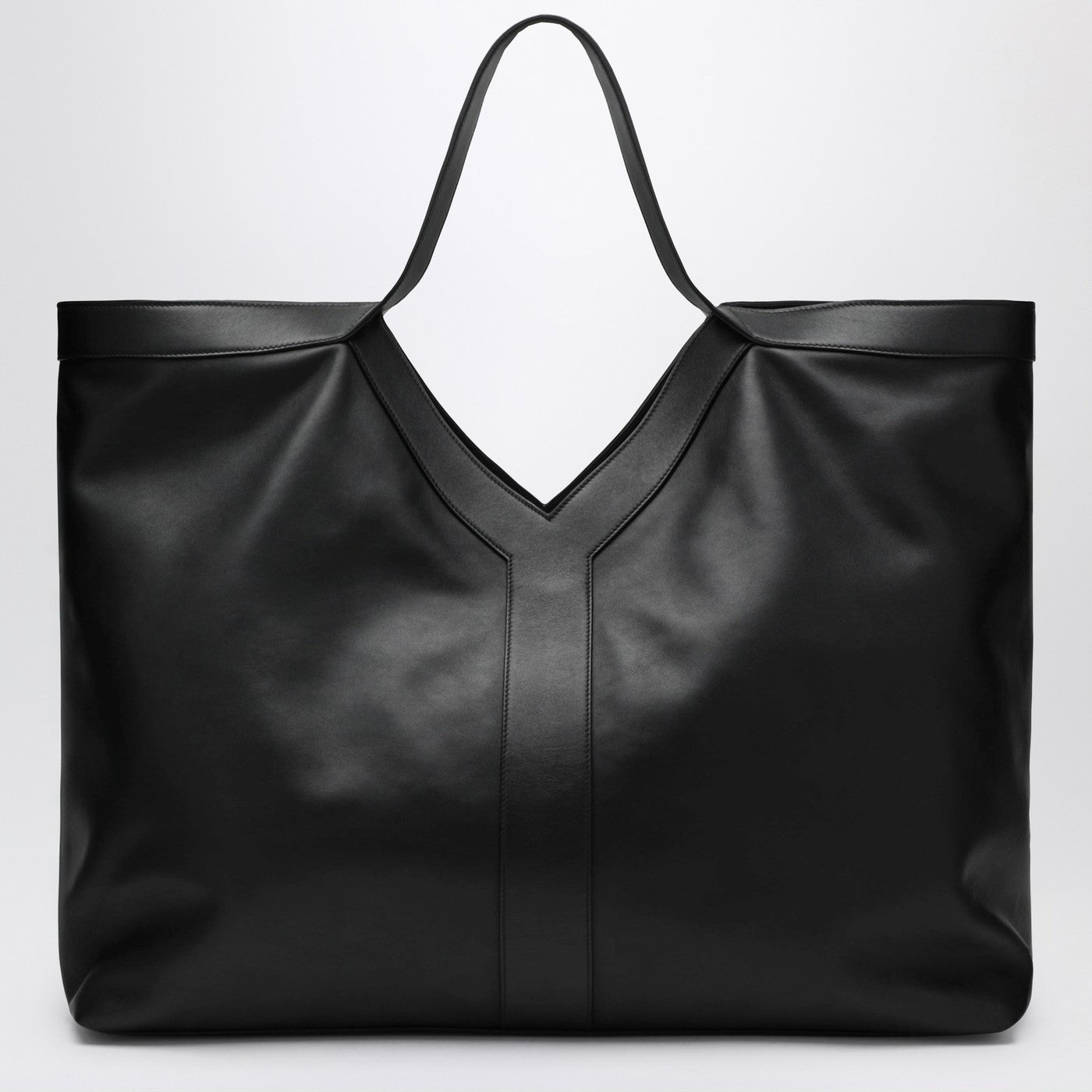 Saint Laurent Tote bag maxi Y nera in pelle martellata