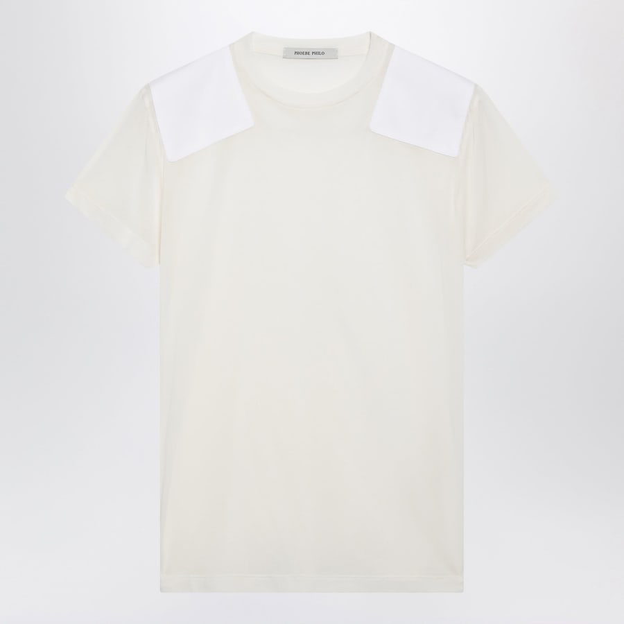 PHOEBE PHILO T-shirt Patch in cotone acid ivory