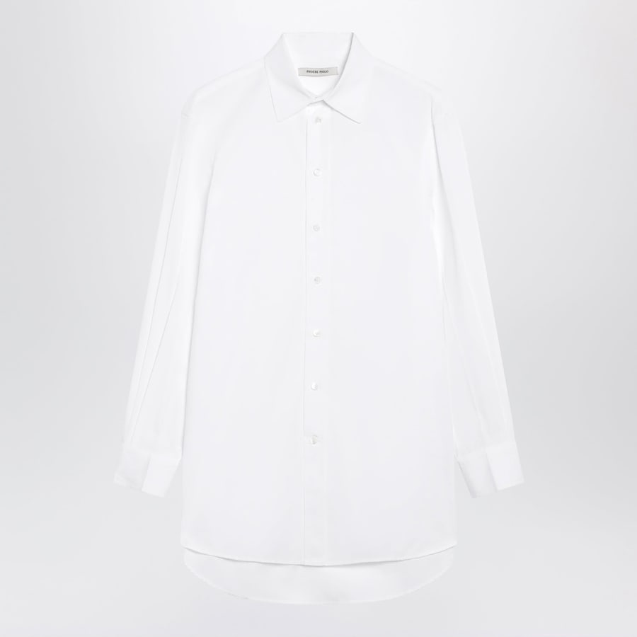 PHOEBE PHILO Camicia da smoking in cotone bianco