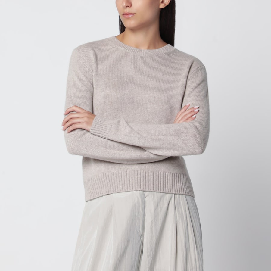 LISA YANG Maglione Mable girocollo in cashmere color sabbia