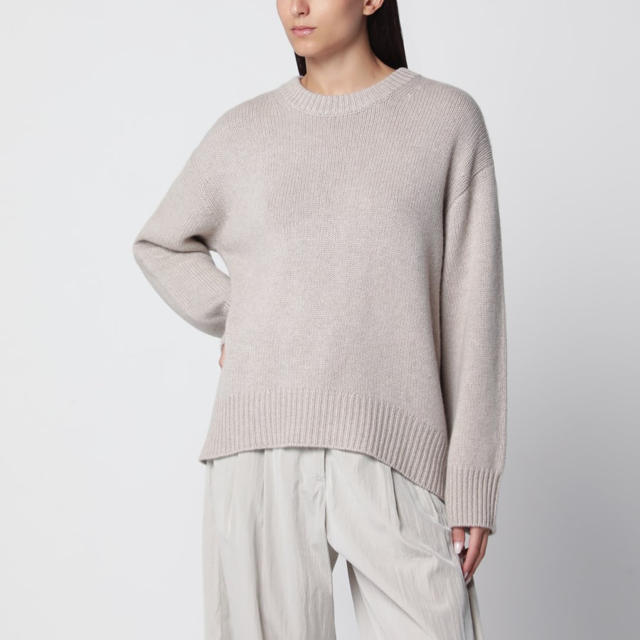 LISA YANG Maglione Noor girocollo in cashmere color sabbia