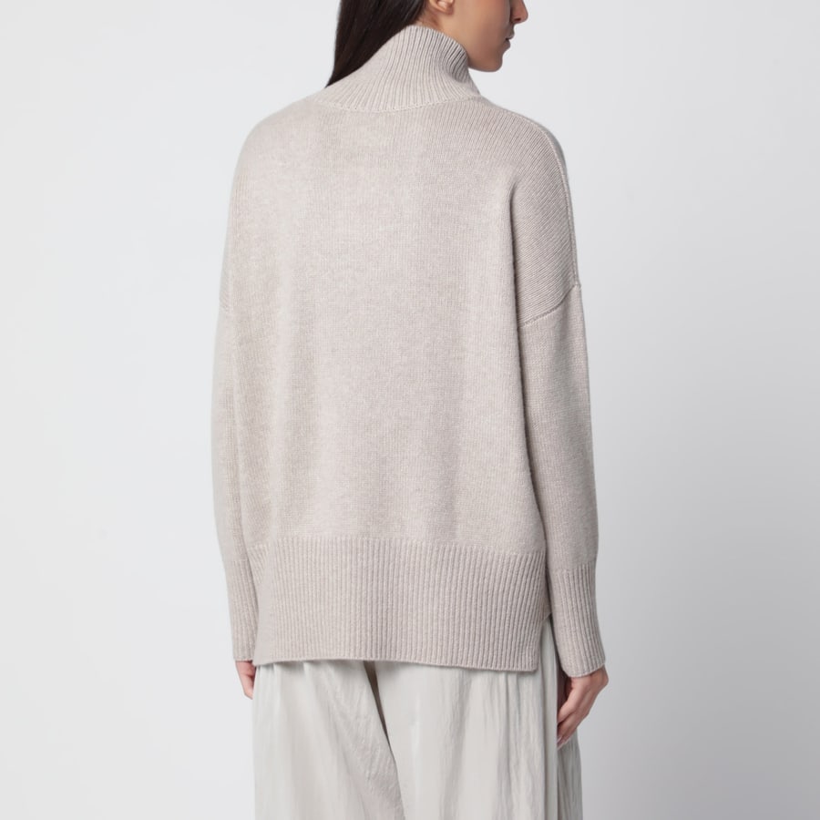 LISA YANG Maglione Heidi in cashmere color sabbia, view 3