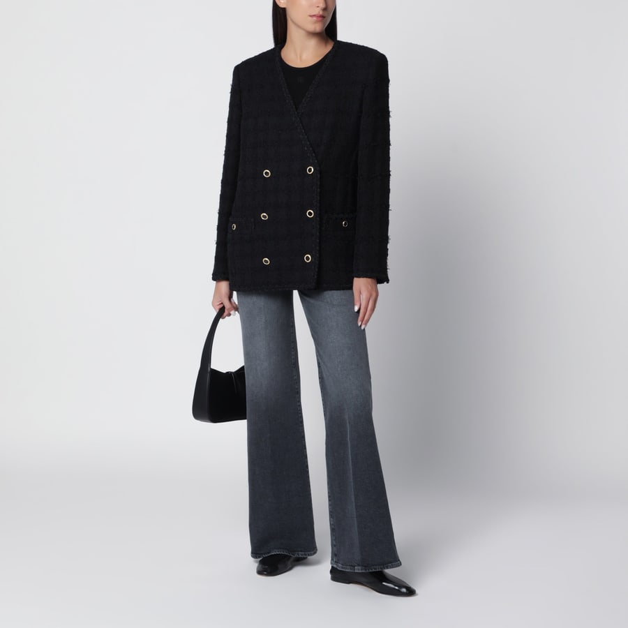 MOTHER Jeans The Hustler Roller Sneak in denim grigio scuro, view 2