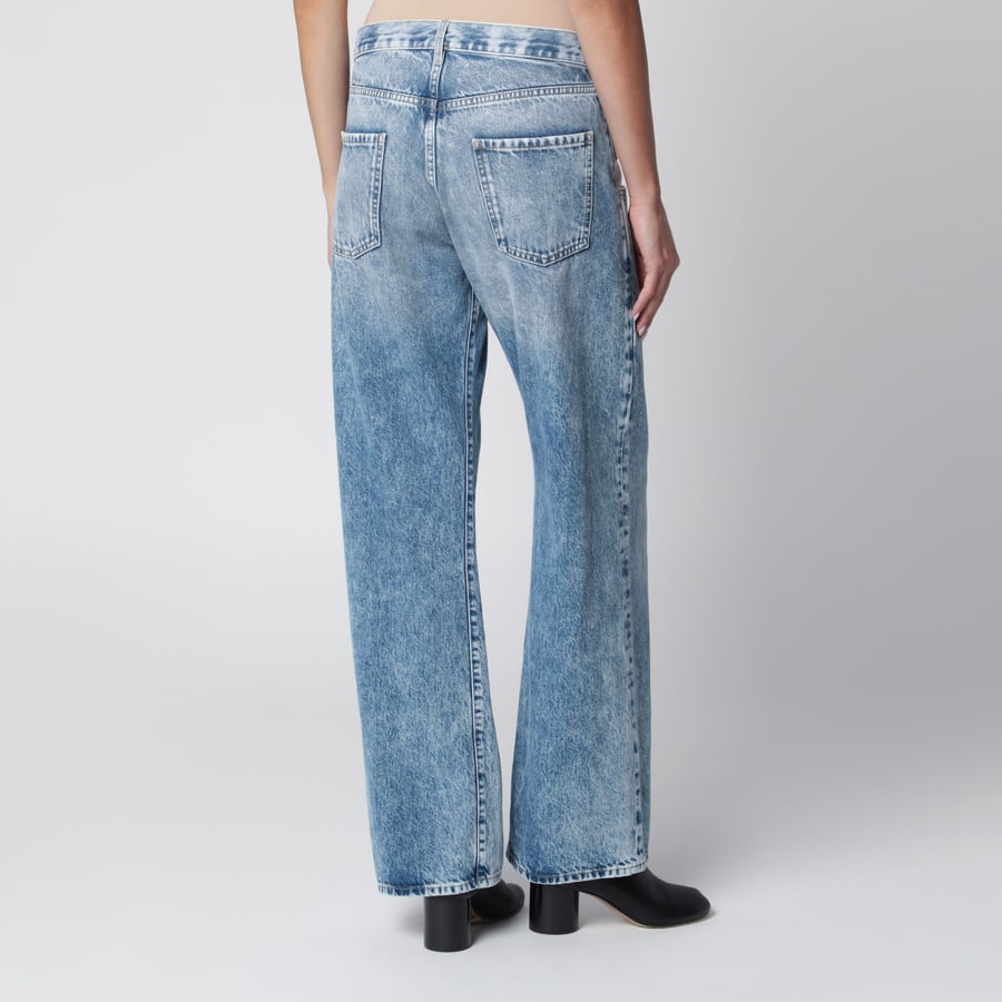 Maison Margiela Jeans blu chiaro slavato con tasche con inserto a contrasto, view 4