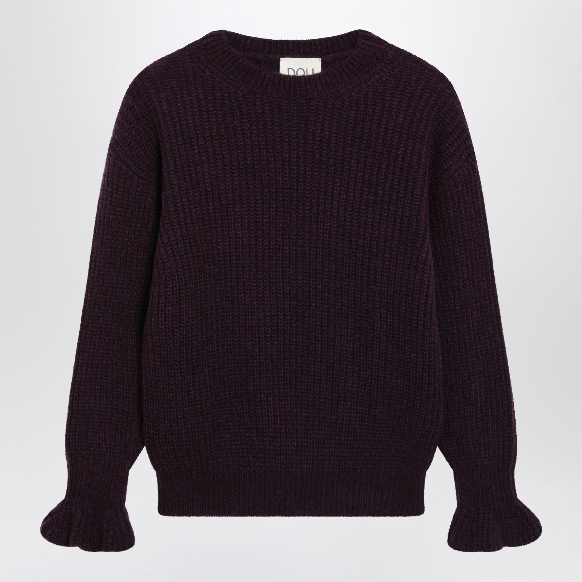 DOUUOD Maglione viola mélange in misto lana