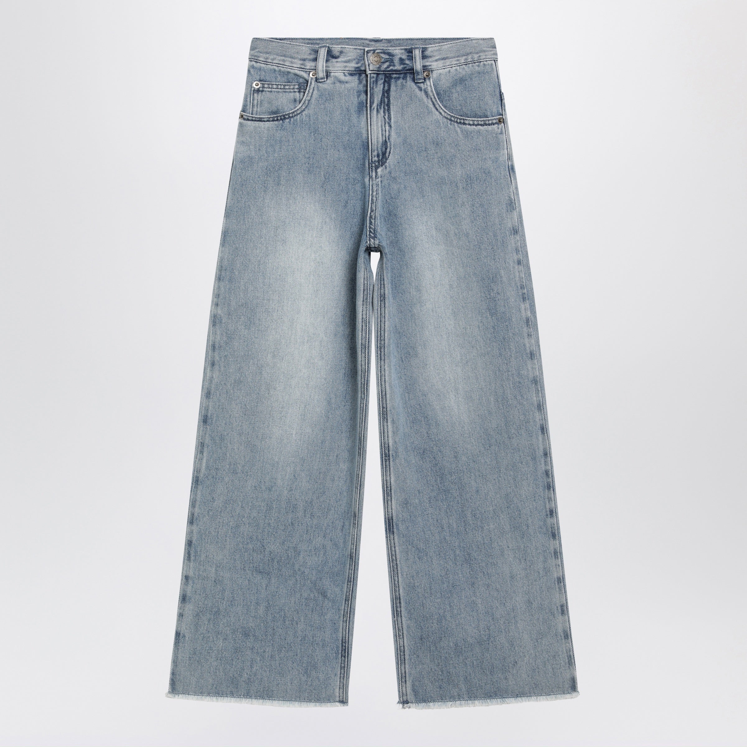 DOUUOD Jeans a gamba ampia blu stone washed