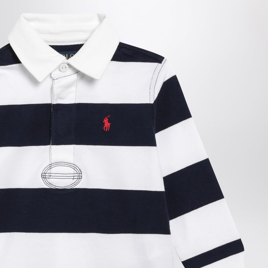 Polo Ralph Lauren Polo a righe blu navy/bianca in cotone, view 3