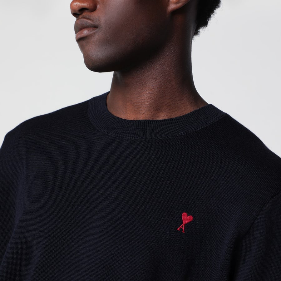 AMI Paris Maglione Ami De Coeur blu navy, view 4