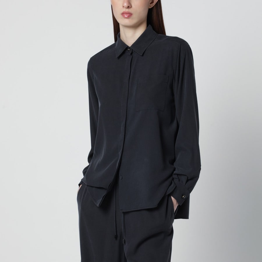Max Mara Camicia blu in seta