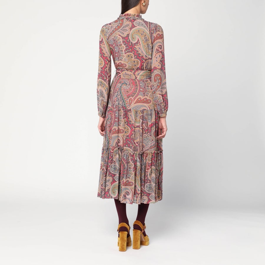 Etro Abito lungo con stampa Paisley, view 3