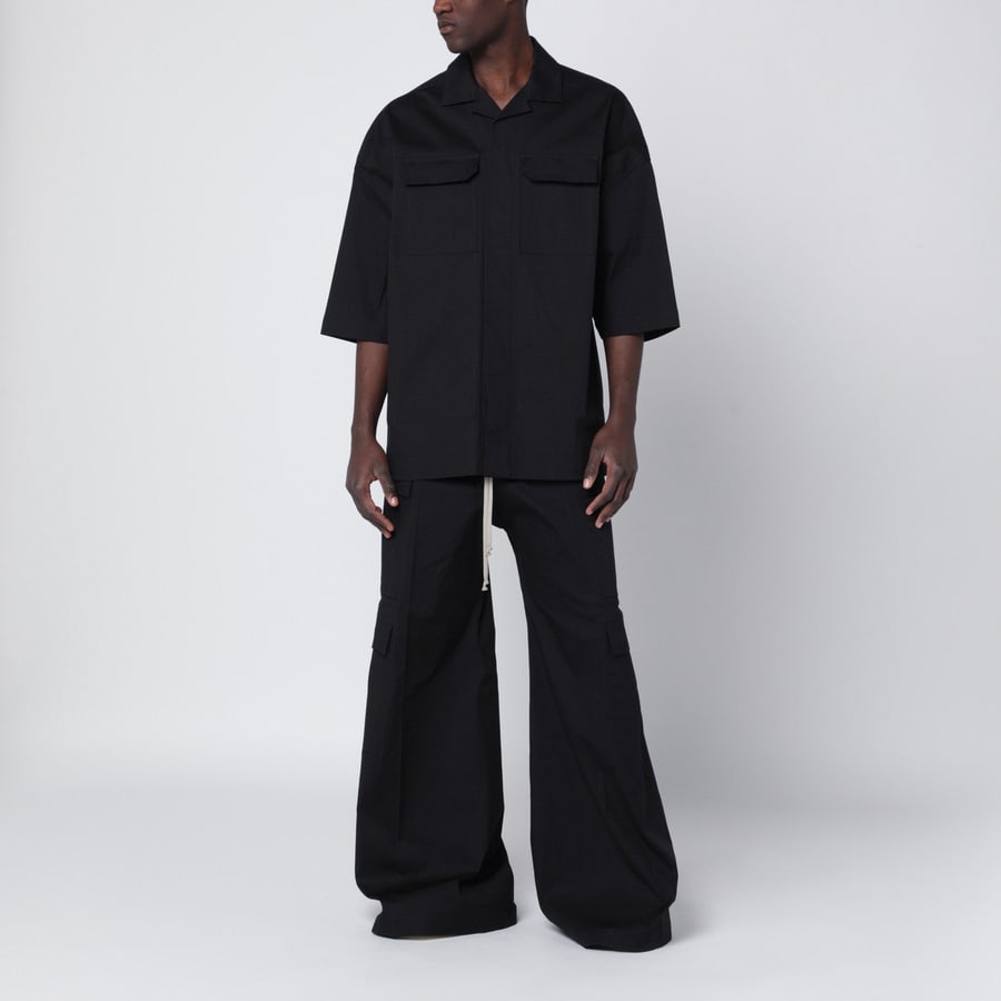 Rick Owens Camicia nera con tasche, view 2