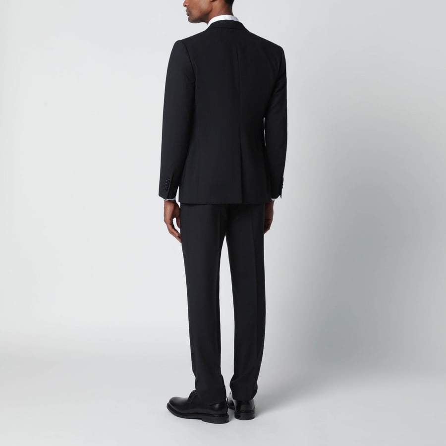 LARDINI Abito monopetto blu in misto lana, view 4