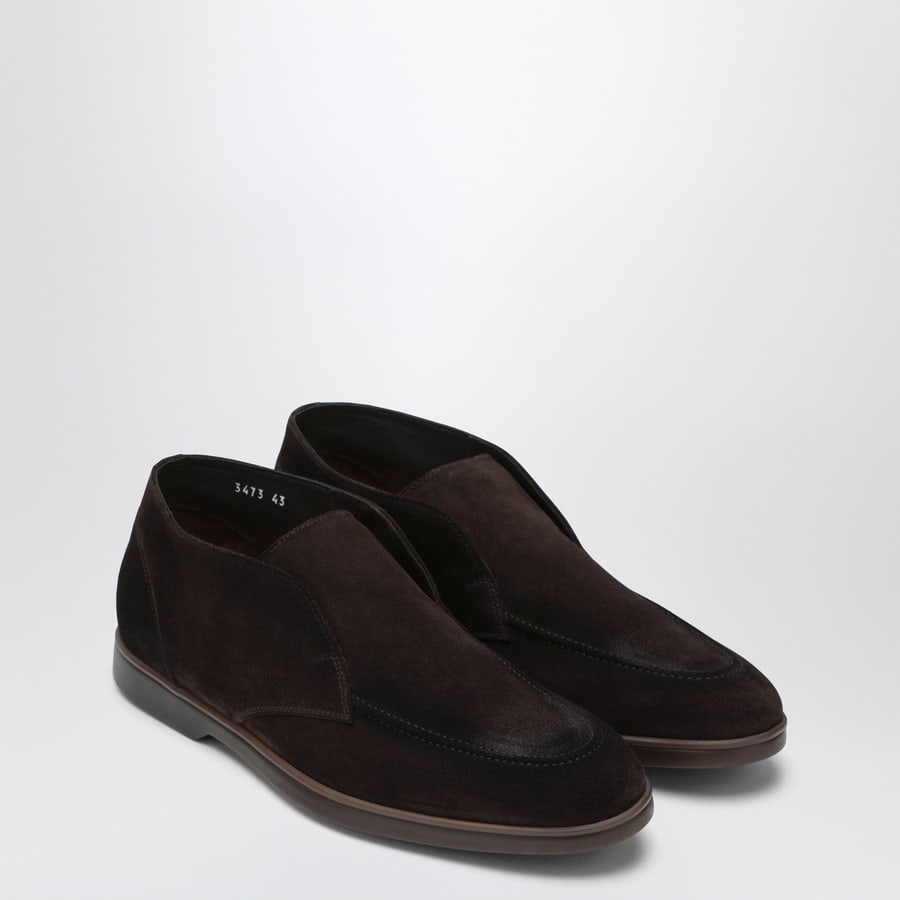 DOUCAL'S Desert boot senza lacci in suede marrone, view 2