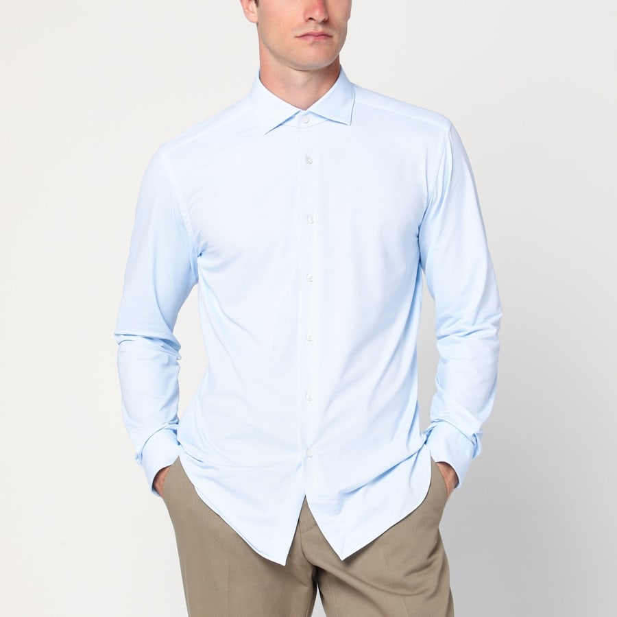 XACUS Camicia Active celeste chiaro in twill