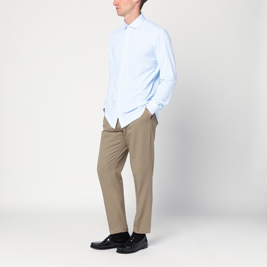XACUS Camicia Active celeste chiaro in twill, view 2