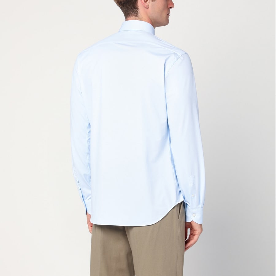 XACUS Camicia Active celeste chiaro in twill, view 3