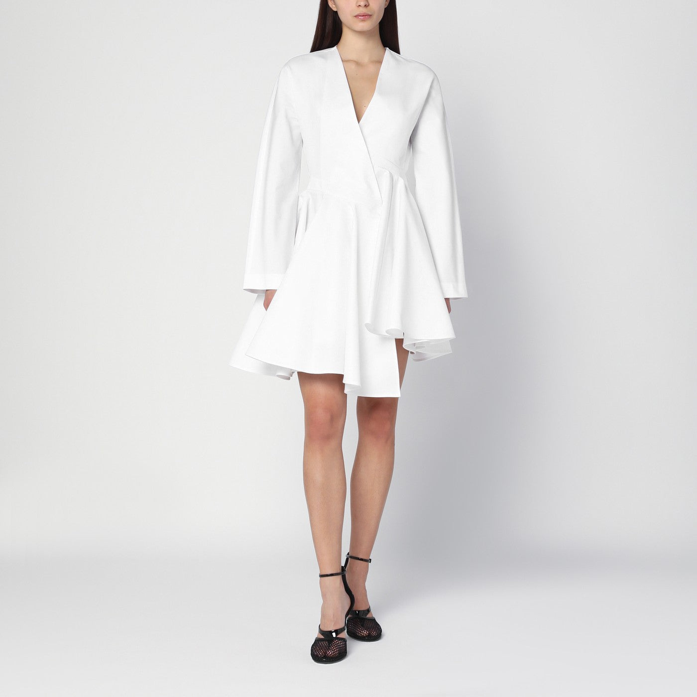 Alaïa Abito asimmetrico bianco in cotone