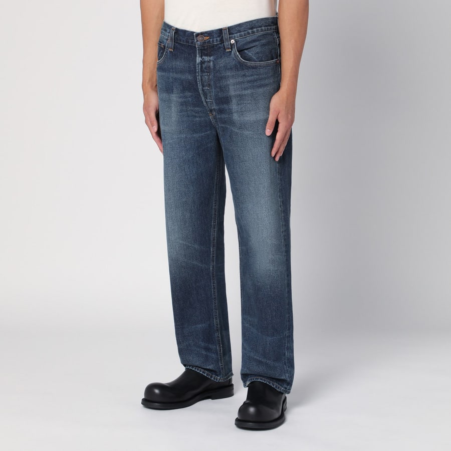 AGOLDE Jeans blu slavato in denim rigenerato, view 3