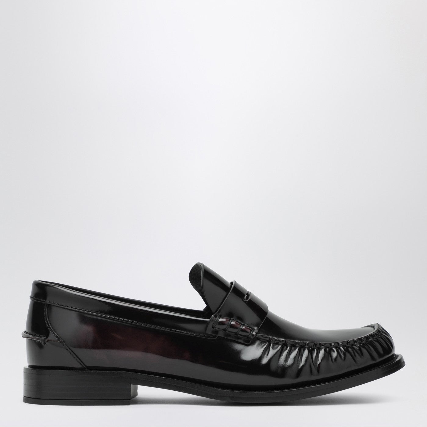 Prada Mocassini in pelle spazzolata Cordovan