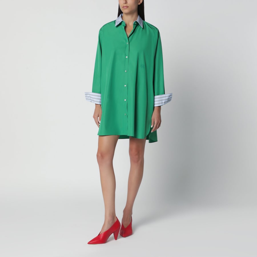 Loewe Abito a camicia verde in cotone