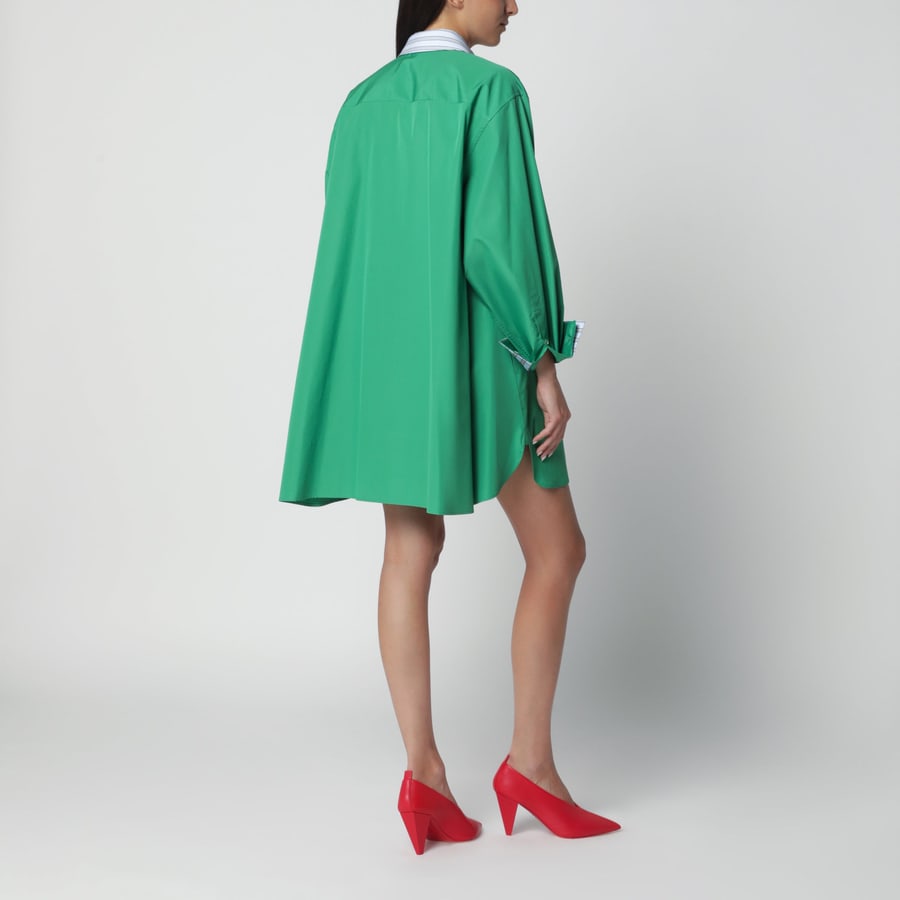 Loewe Abito a camicia verde in cotone, view 3